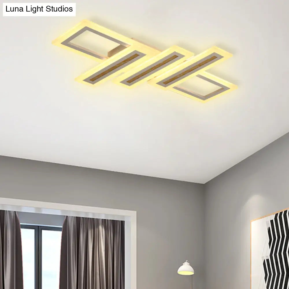 Led Linear Ceiling Lighting - Metal White Flush Mount Light Diffuser Included Multiple Sizes