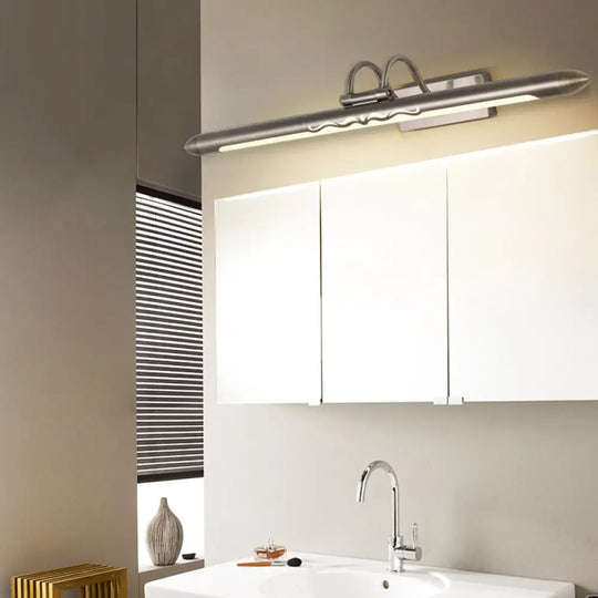 Led Linear Vanity Sconce In Classic Bronze/Brass Wall Mounted Lamp White/Warm Lighting Sizes: