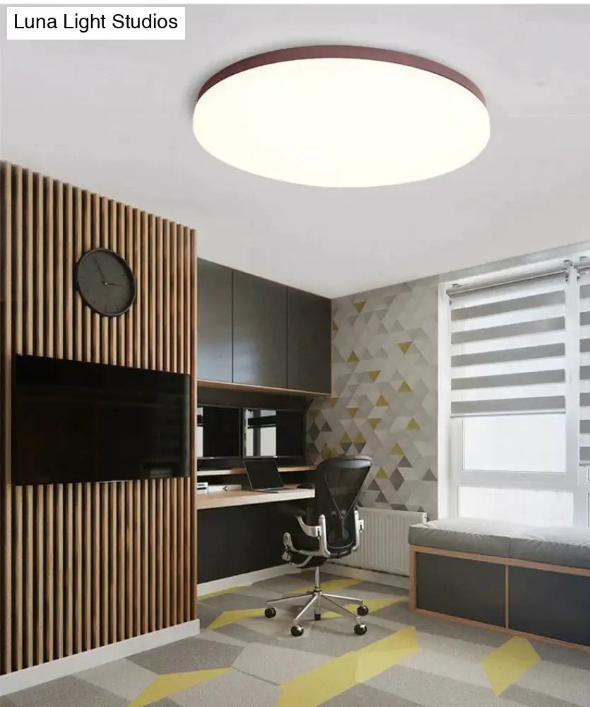 Led Macaron Ceiling Light Lamp Modern Panel Fixture Bedroom Children Remote Living Room Hall