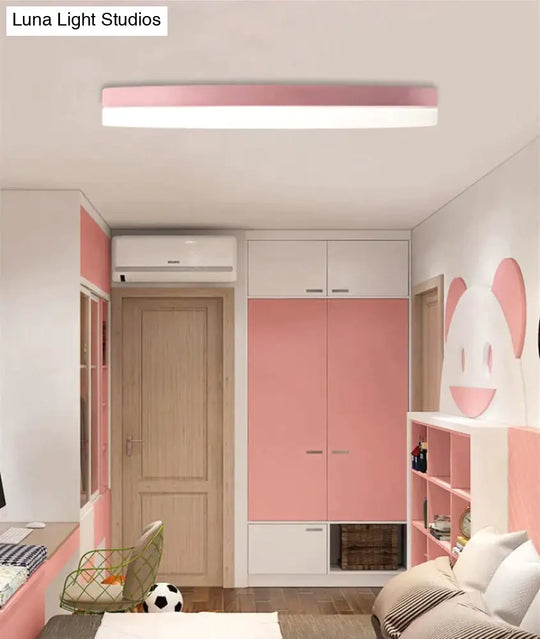 Led Macaron Ceiling Light Lamp Modern Panel Fixture Bedroom Children Remote Living Room Hall