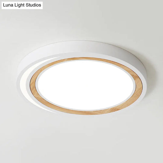 Led Macaron Style Ceiling Lamp For Boys And Girls Bedroom - Acrylic Circle Mount Light