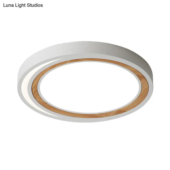 Led Macaron Style Ceiling Lamp For Boys And Girls Bedroom - Acrylic Circle Mount Light