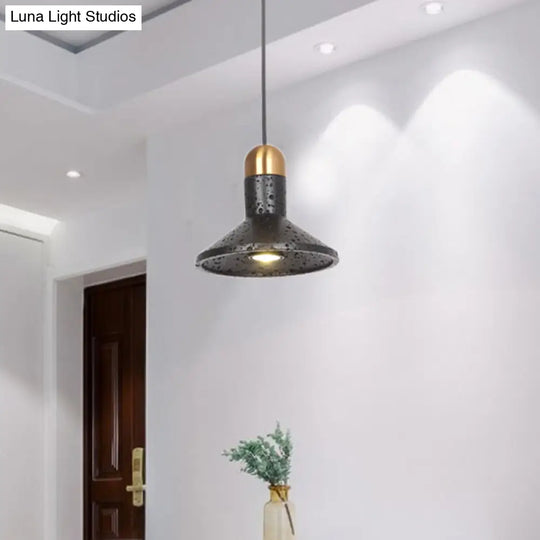 Led Marble Pendant Light Kit In Designer Black/White/Green For Living Room