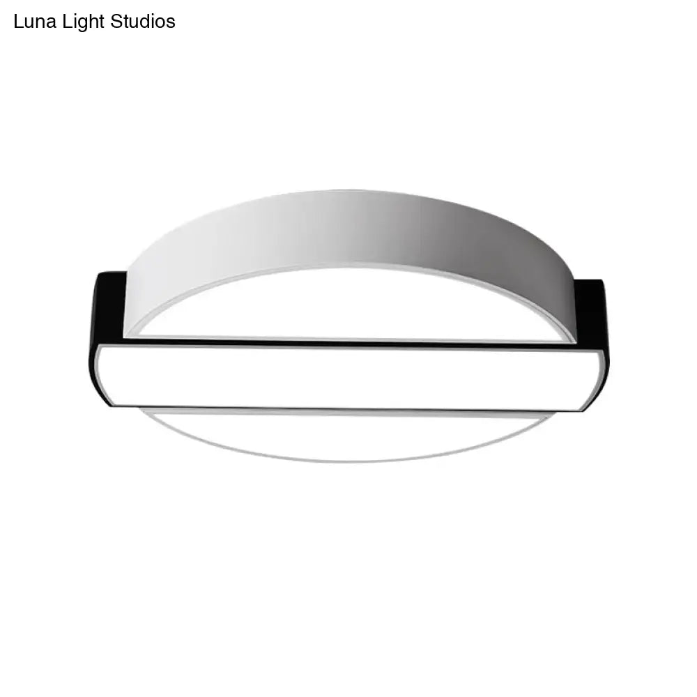 Led Metal Flush Mount Ceiling Light For Bedroom In Warm/White - Modern Round Design 18/22/26