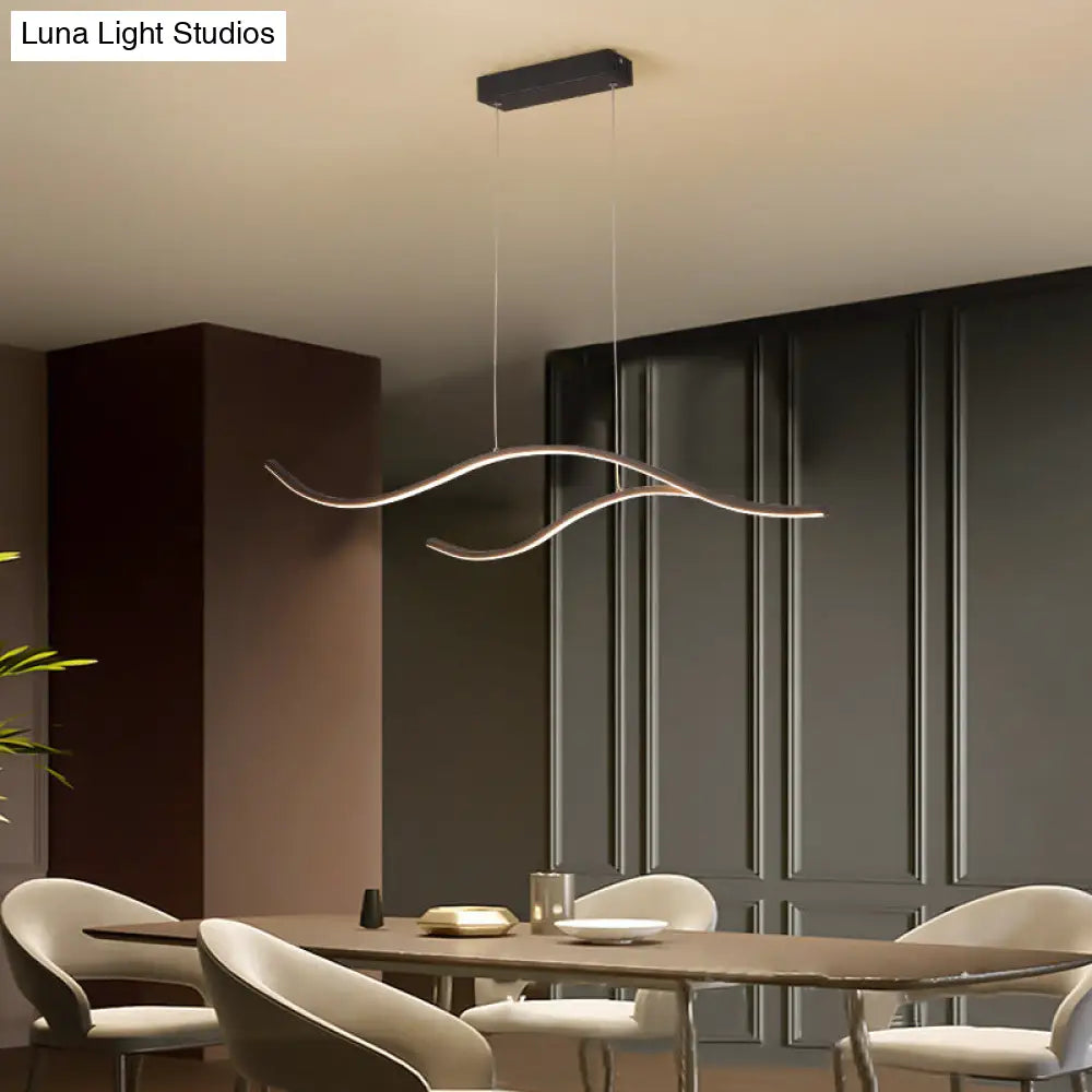 Led Metal Pendant Light For Open Kitchen - Sleek & Simple Island Lighting Fixture