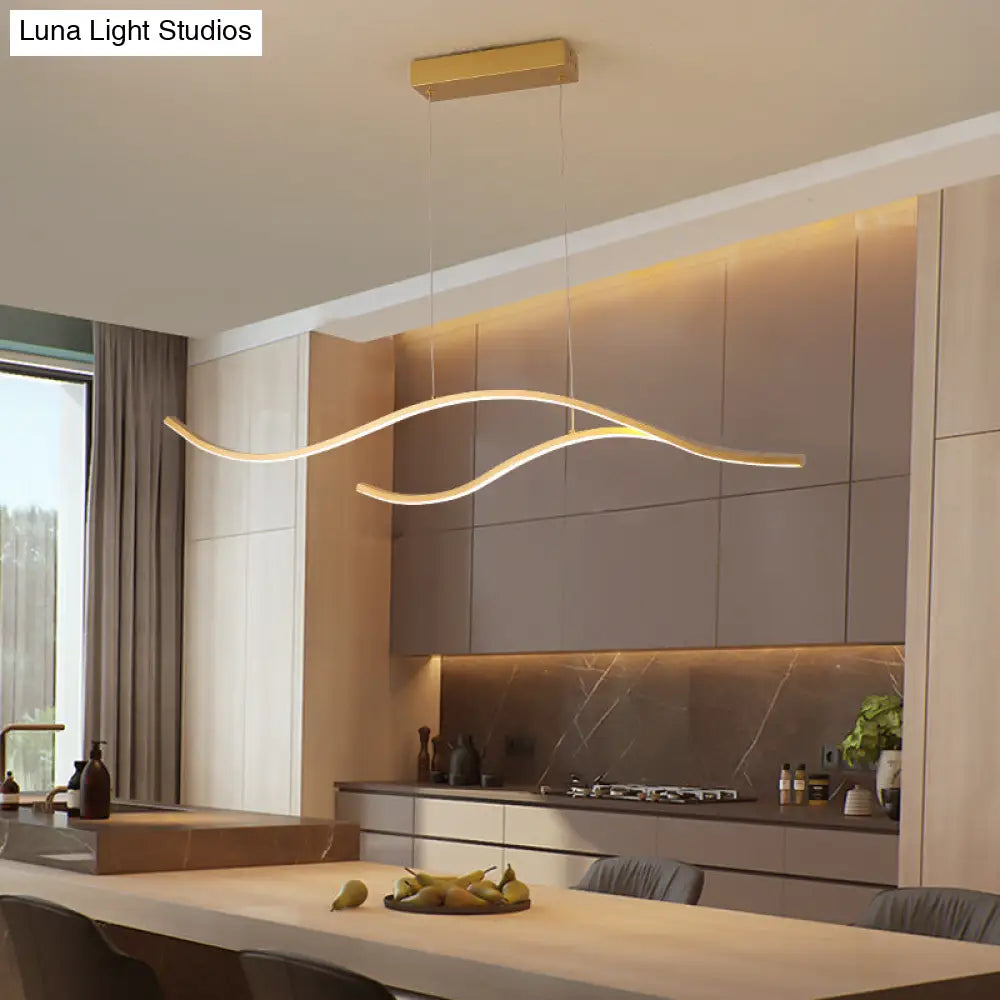 Led Metal Pendant Light For Open Kitchen - Sleek & Simple Island Lighting Fixture