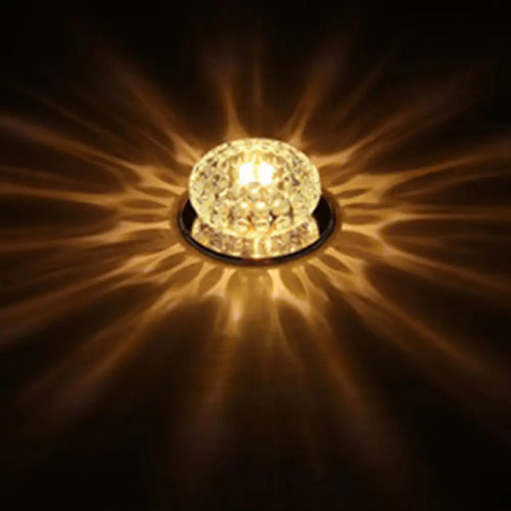 Led Mini Spotlight Ceiling Light With Elegant Crystal Shade - Perfect For Living Room Décor Clear