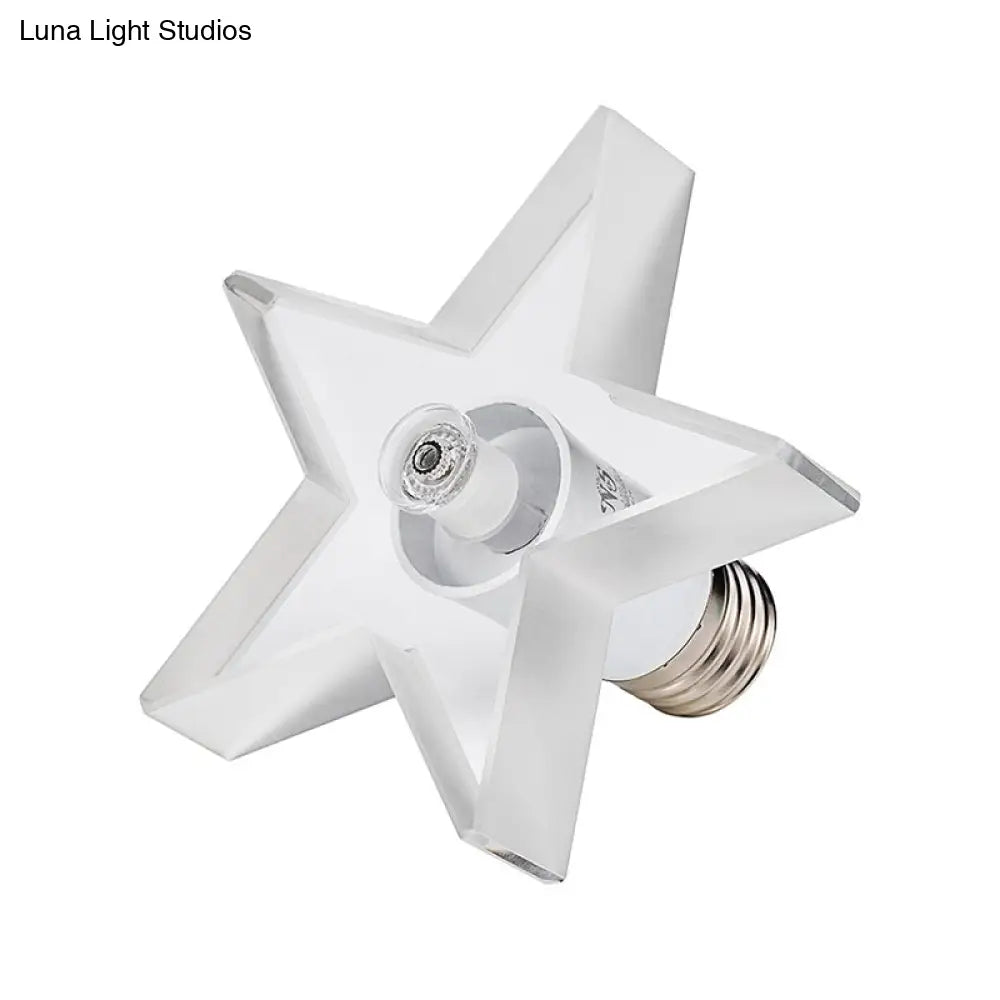 Led Mini Star Flush Mount Ceiling Lamp With Crystal Shade - Simplistic Lighting Solution