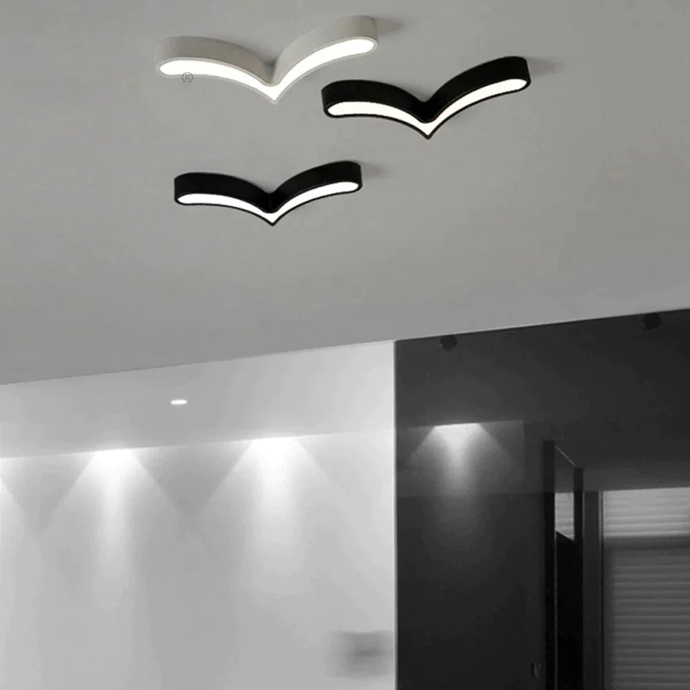 LED Modern Acryl Alloy Black White Sea Gulls DIY LED Lamp.LED Light.Ceiling Lights.LED Ceiling Light.Ceiling Lamp For Bedroom