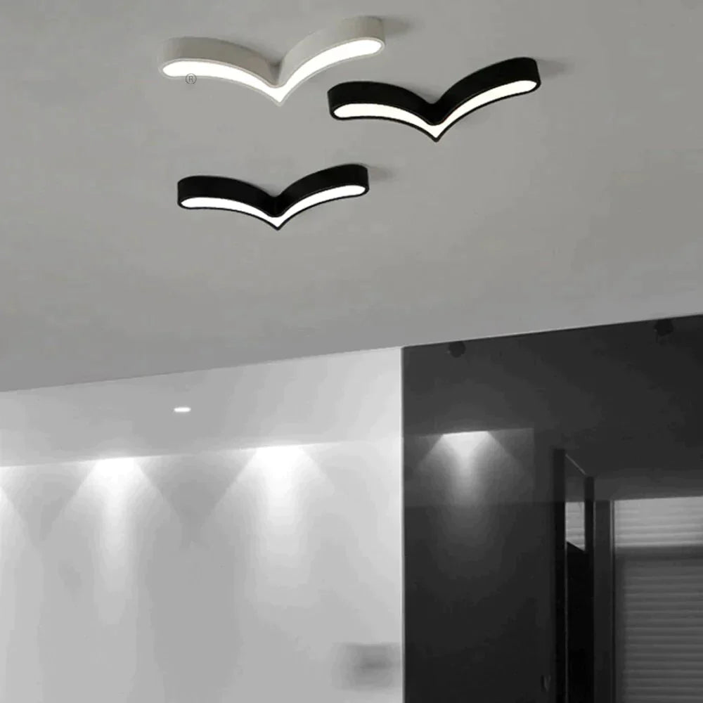 Led Modern Acryl Alloy Black White Sea Gulls Diy Lamp.led Light.ceiling Lights.led Ceiling Lamp For