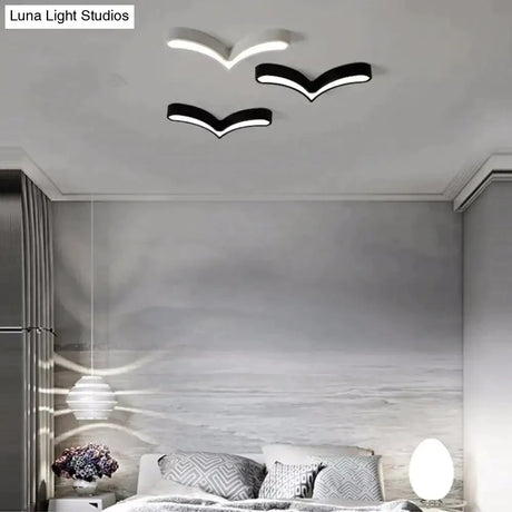 LED Modern Acryl Alloy Black White Sea Gulls DIY LED Lamp.LED Light.Ceiling Lights.LED Ceiling Light.Ceiling Lamp For