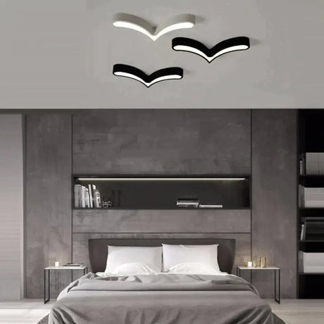 LED Modern Acryl Alloy Black White Sea Gulls DIY LED Lamp.LED Light.Ceiling Lights.LED Ceiling Light.Ceiling Lamp For