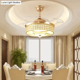 Led Modern Alloy Crystal Acrylic Ceiling Fan.led Lamp.led Light.ceiling Lights.led Lamp For Foyer