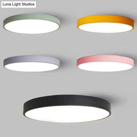 Led Modern Ceiling Lamp Acryl Round 5Cm Super Thin Surface Mount Dia 30Cm Light For Living Room