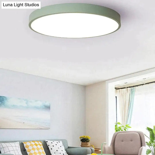 Led Modern Ceiling Lamp Acryl Round 5Cm Super Thin Surface Mount Dia 30Cm Light For Living Room