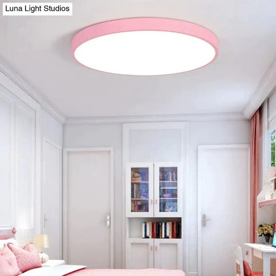 Led Modern Ceiling Lamp Acryl Round 5Cm Super Thin Surface Mount Dia 30Cm Light For Living Room