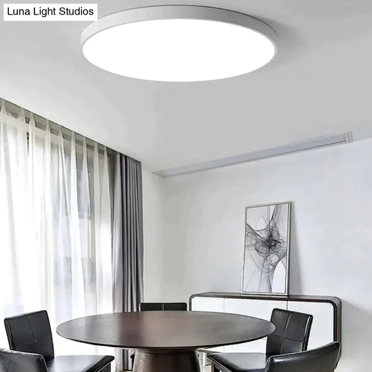 Led Modern Ceiling Lamp Acryl Round 5Cm Super Thin Surface Mount Dia 30Cm Light For Living Room