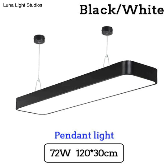 Led Modern Ceiling Light Lam Surface Mount Flush Panel Rectangle Lighting White Body / 120X30Cm 72W