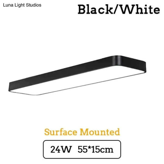 Led Modern Ceiling Light Lam Surface Mount Flush Panel Rectangle Lighting