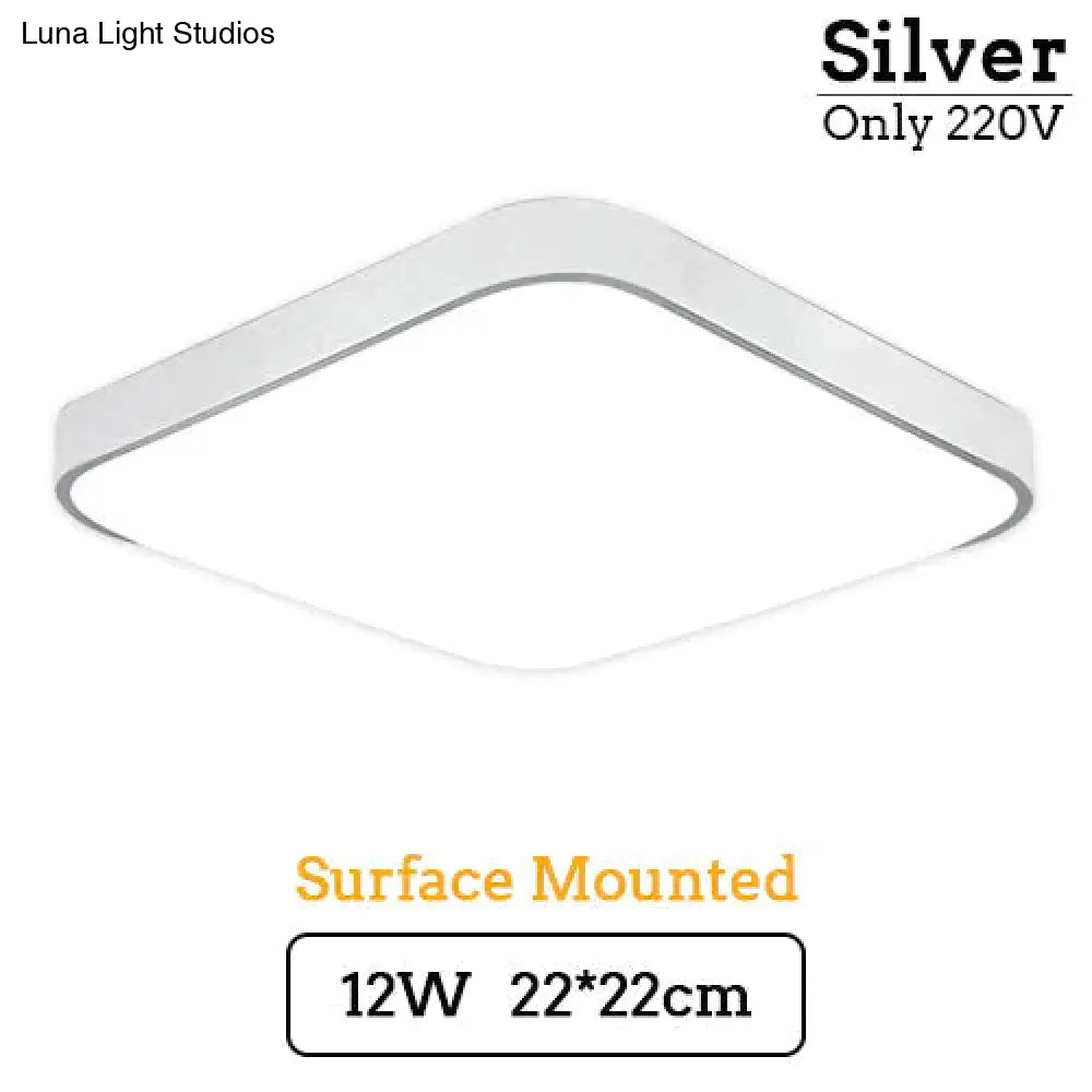 Led Modern Ceiling Light Lam Surface Mount Flush Panel Rectangle Lighting For Home And Commercial