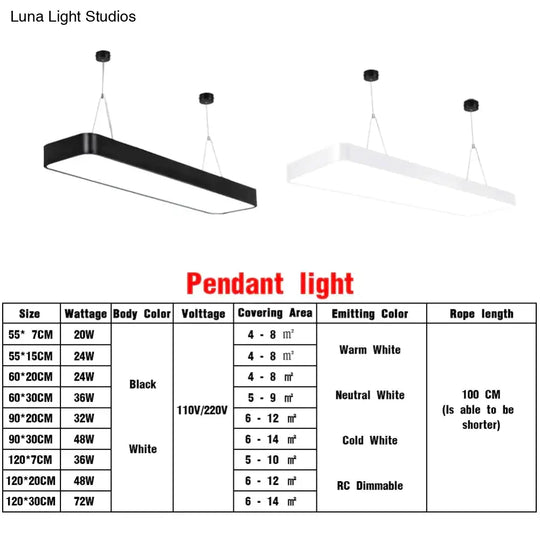 Led Modern Ceiling Light Lam Surface Mount Flush Panel Rectangle Lighting