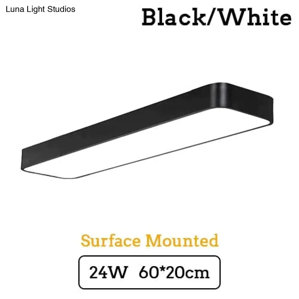 Led Modern Ceiling Light Lam Surface Mount Flush Panel Rectangle Lighting