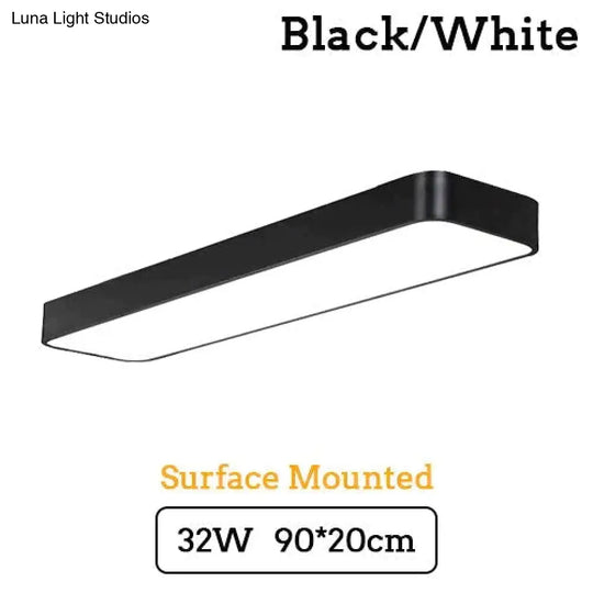 Led Modern Ceiling Light Lam Surface Mount Flush Panel Rectangle Lighting