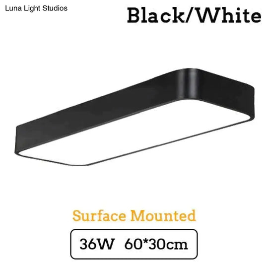 Led Modern Ceiling Light Lam Surface Mount Flush Panel Rectangle Lighting