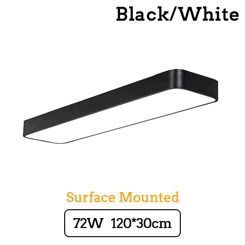 Led Modern Ceiling Light Lam Surface Mount Flush Panel Rectangle Lighting White Body / 120X30Cm 72W