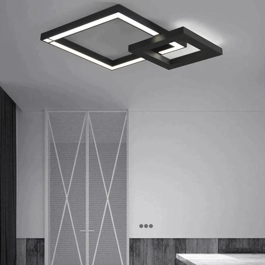 Led Modern Geometric Iron Acryl Black White Lamp.led Light.ceiling Lights.led Ceiling Lamp For Foyer
