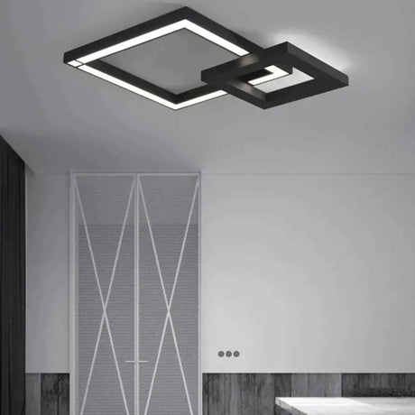 LED Modern Geometric Iron Acryl Black White LED Lamp.LED Light.Ceiling Lights.LED Ceiling Light.Ceiling Lamp For Foyer