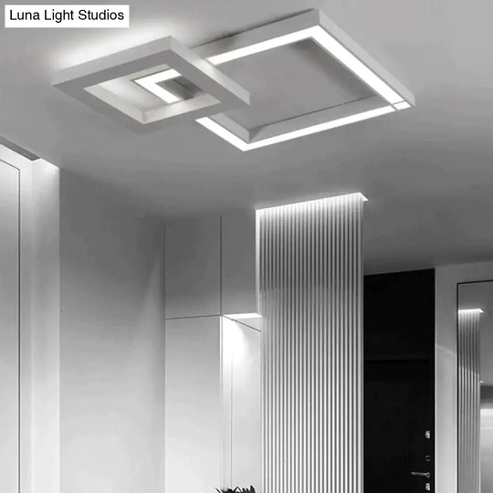 Led Modern Geometric Iron Acryl Black White Lamp.led Light.ceiling Lights.led Ceiling Lamp For Foyer