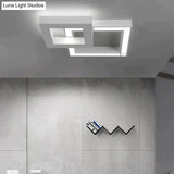 Led Modern Geometric Iron Acryl Black White Lamp.led Light.ceiling Lights.led Ceiling Lamp For Foyer