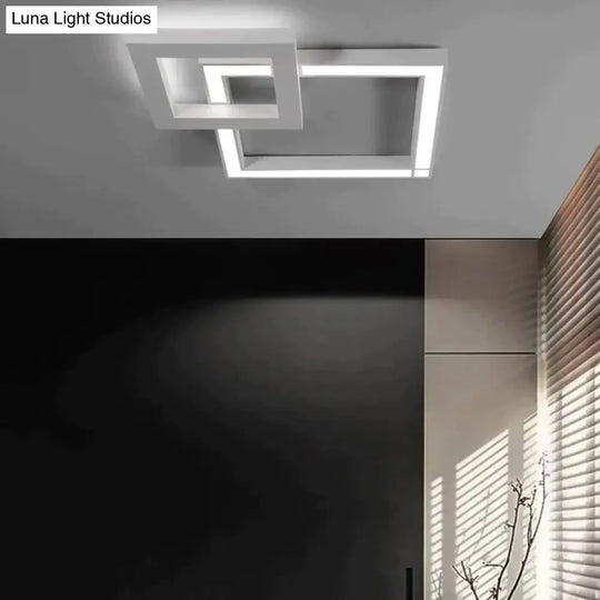 Led Modern Geometric Iron Acryl Black White Lamp.led Light.ceiling Lights.led Ceiling Lamp For Foyer