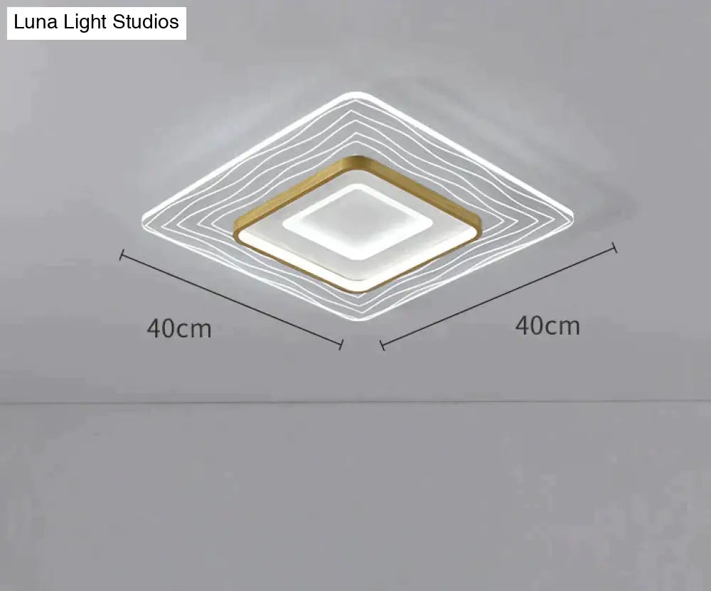 Led Modern Simple Circular Square Bedroom Dining Room Ceiling Lamp / Small White Light