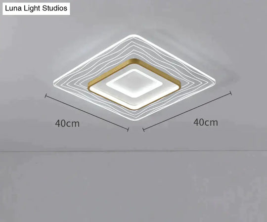 Led Modern Simple Circular Square Bedroom Dining Room Ceiling Lamp / Small White Light