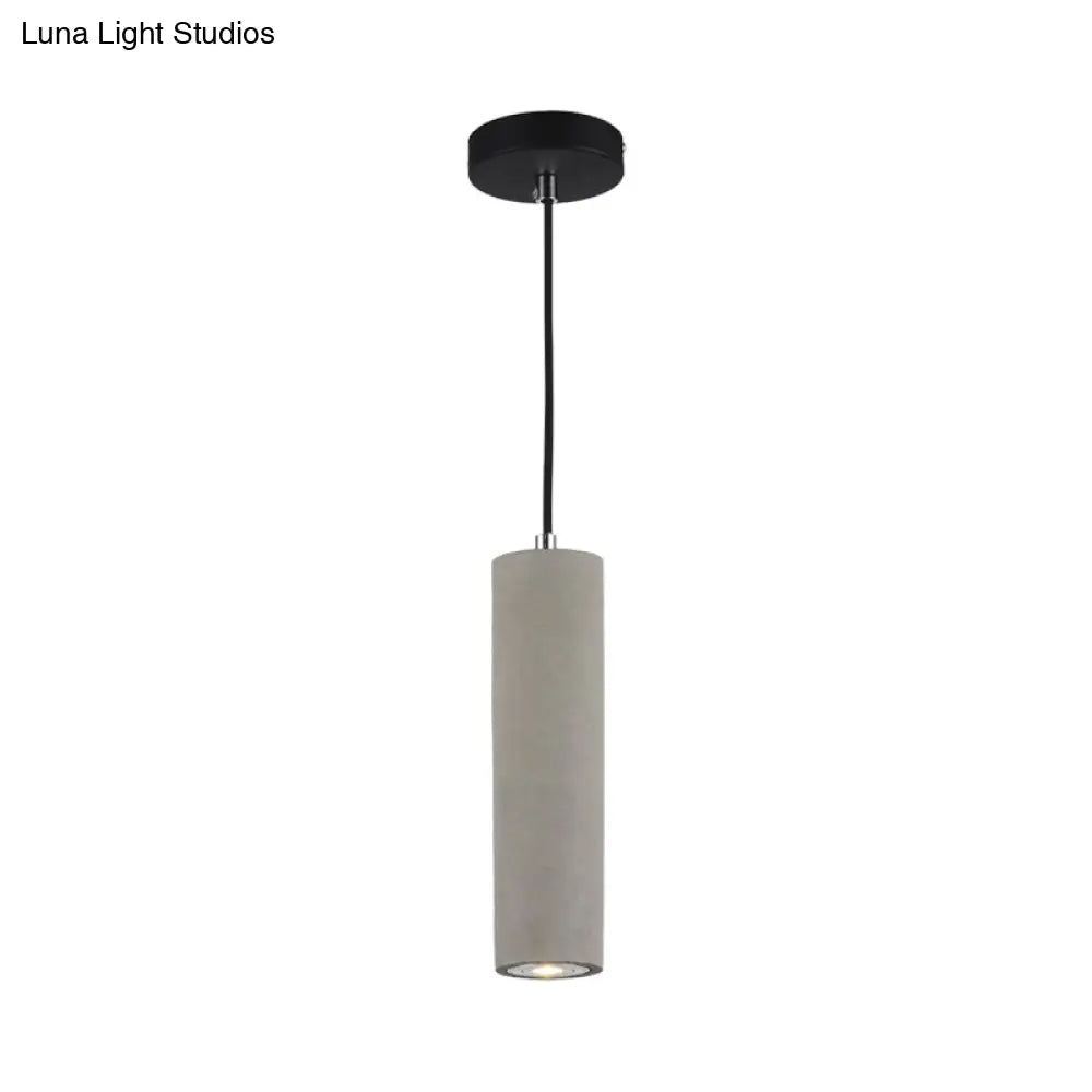 Tubular Led Nordic Ceiling Lamp - Bedside Pendant In White/Yellow Light 10.5/19.5 Tall