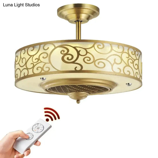 Led Nordic Iron Acrylic Copper Ceiling Fan.led Lamp.led Light.ceiling Lights.led Lamp For Foyer