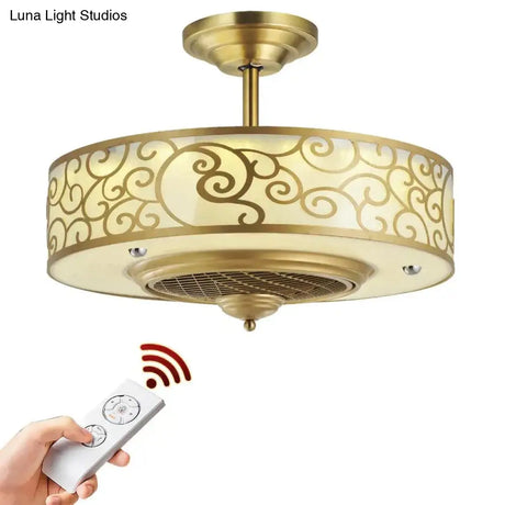 Led Nordic Iron Acrylic Copper Ceiling Fan.led Lamp.led Light.ceiling Lights.led Lamp For Foyer