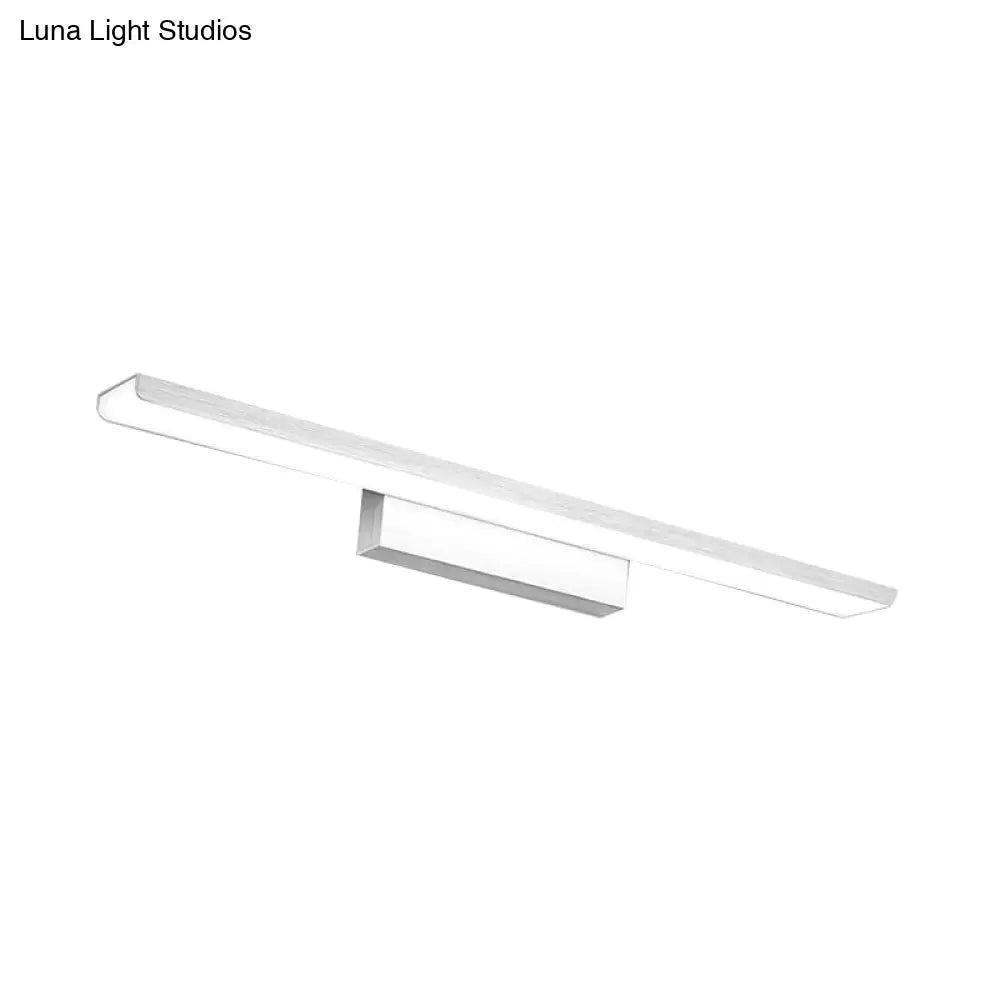 Led Nordic Style Rectangle Bathroom Wall Vanity Light - Aluminum 16/24 Width Mounted Lamp