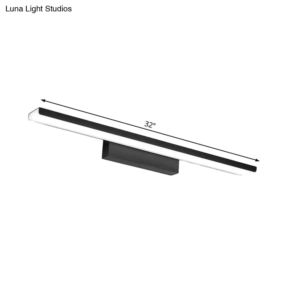 Led Nordic Style Rectangle Bathroom Wall Vanity Light - Aluminum 16/24 Width Mounted Lamp