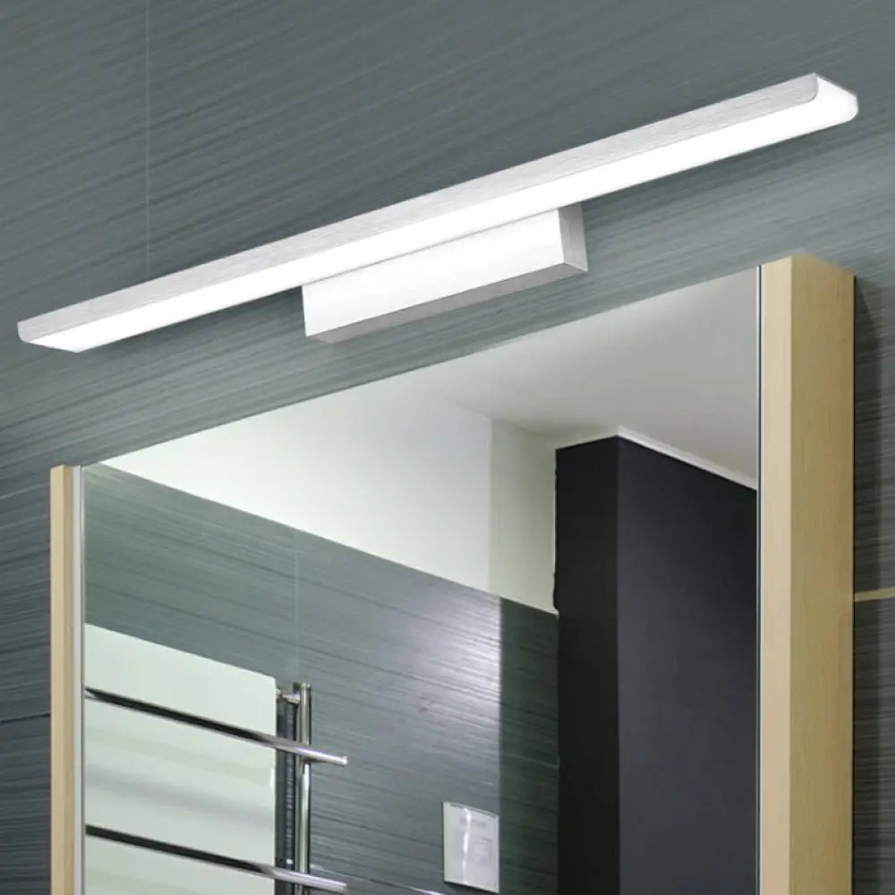 Led Nordic Style Rectangle Bathroom Wall Vanity Light - Aluminum 16/24 Width Mounted Lamp