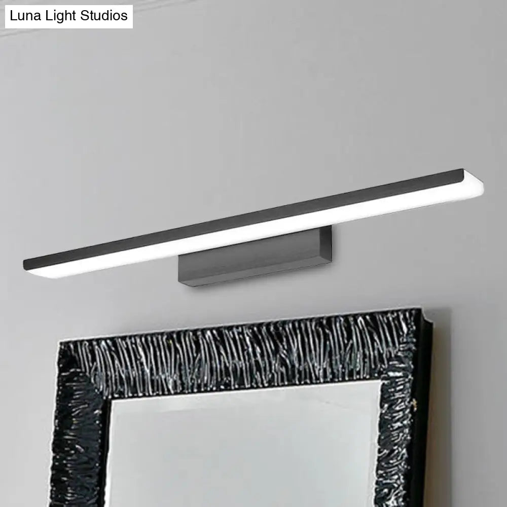 Led Nordic Style Rectangle Bathroom Wall Vanity Light - Aluminum 16/24 Width Mounted Lamp