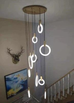 LED Nordic Wooden Iron Acryl Rings DIY LED Lamp LED Light.Pendant Lights.Pendant Lamp.Pendant light For Dinning Room Foyer