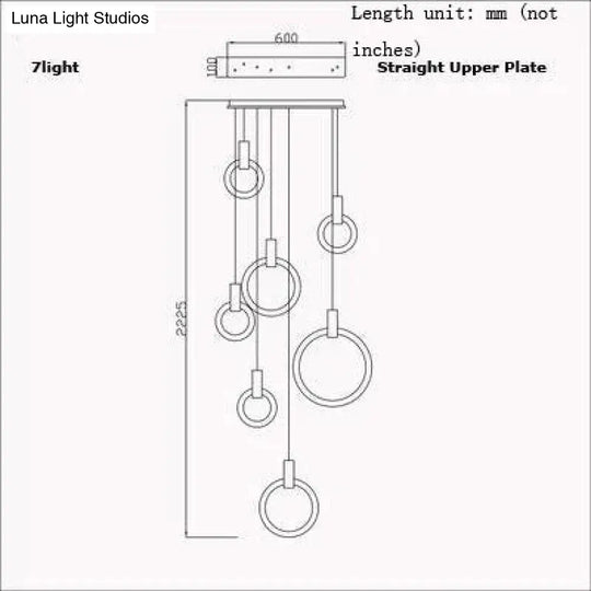 Led Nordic Wooden Iron Acryl Rings Diy Lamp Light.pendant Lights.pendant Lamp.pendant Light For