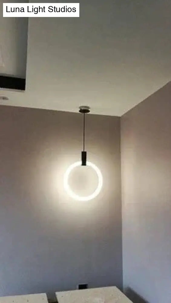 Led Nordic Wooden Iron Acryl Rings Diy Lamp Light.pendant Lights.pendant Lamp.pendant Light For