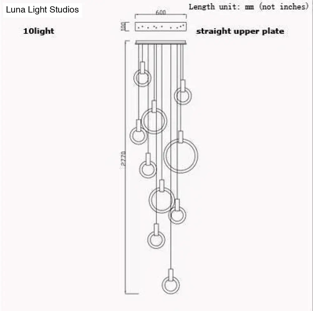 Led Nordic Wooden Iron Acryl Rings Diy Lamp Light.pendant Lights.pendant Lamp.pendant Light For