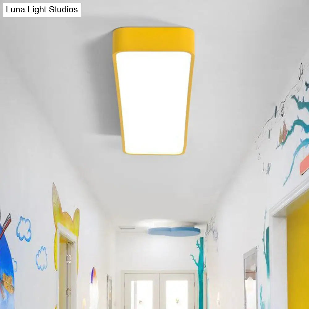 Led Nursery Lighting: Kid-Friendly Rectangular Flush Mount