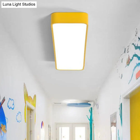 Led Nursery Lighting: Kid-Friendly Rectangular Flush Mount