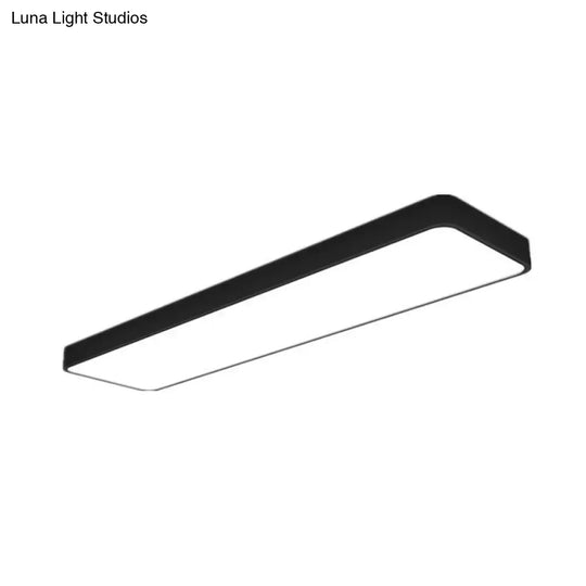 Led Nursery Lighting: Kid-Friendly Rectangular Flush Mount Black